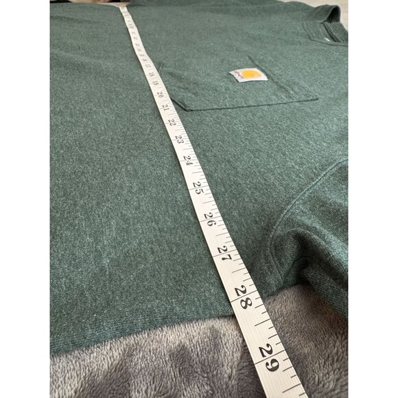 Carhartt Men's K87 Pocket T-Shirt 2XL Green Loose Fit Workwear - Picture 8 of 9